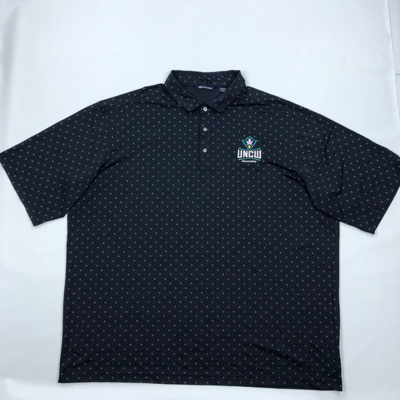 Cutter & Buck Other - Cutter & Buck UNCW Seahawks Polo Shirt Mens 4XT Navy Blue Geometric Print 12176